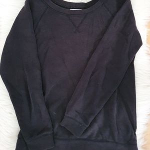 Simple black crewneck sweater